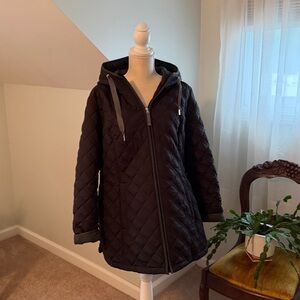 Jones New York Charcoal quilted jacket